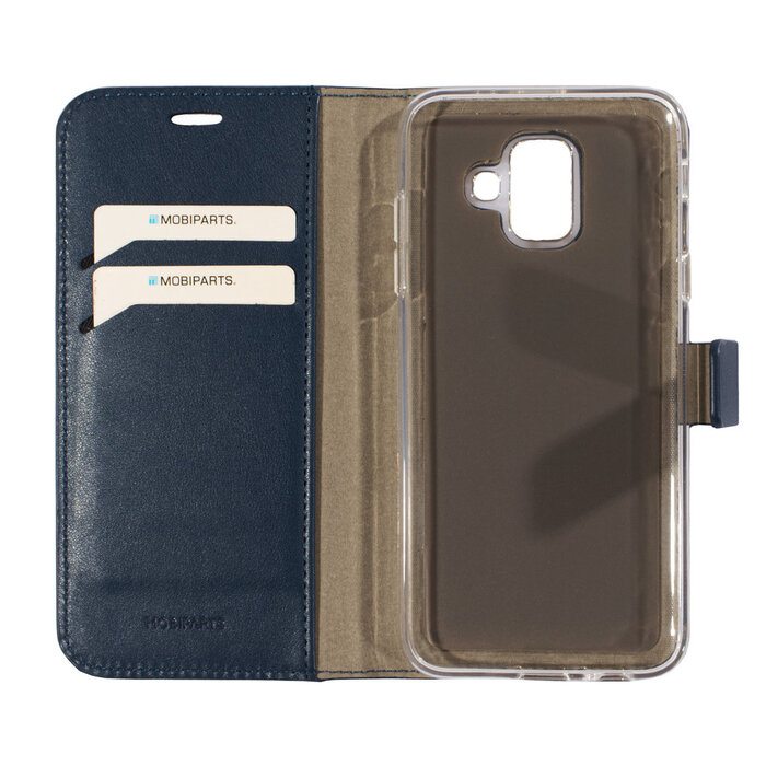 Mobiparts Mobiparts Classic Wallet Case voor Samsung Galaxy A6 (2018) - Blauw - Portemonnee Hoesje