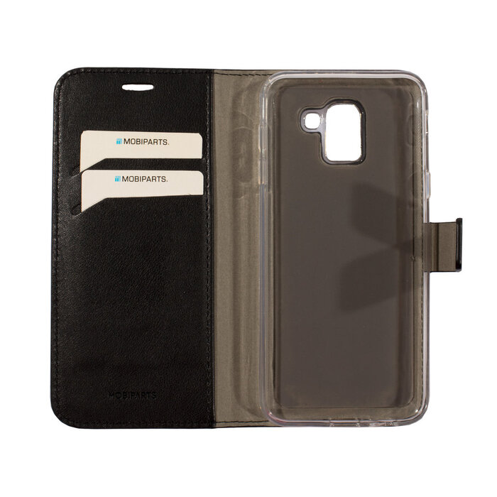 Mobiparts Mobiparts Classic Wallet Case voor Samsung Galaxy J6 (2018) - Hoesje met pasjeshouder - Zwart