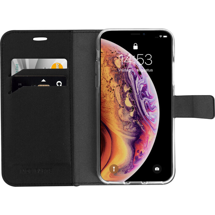 Mobiparts Mobiparts Classic Wallet Case voor iPhone X / XS - Zwart - Kunstleer met Pasjeshouder