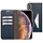 Mobiparts Classic Wallet Case voor iPhone XS Max - Blauw Kunstlederen Hoesje met Pasjeshouder