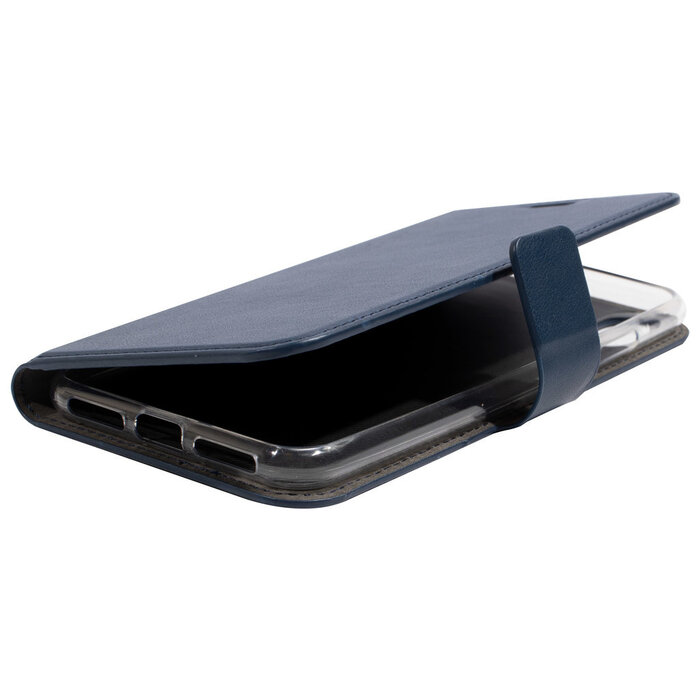 Mobiparts Mobiparts Classic Wallet Case voor iPhone XS Max - Blauw Kunstlederen Hoesje met Pasjeshouder