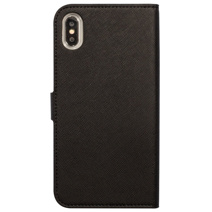 Mobiparts Mobiparts Saffiano Wallet Case voor Apple iPhone XS Max - Zwart - Portemonnee Hoesje