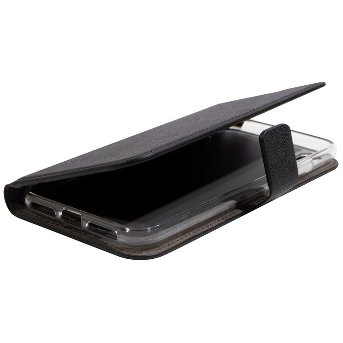 Mobiparts Mobiparts Saffiano Wallet Case voor Apple iPhone XS Max - Zwart - Portemonnee Hoesje
