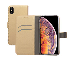 Mobiparts Mobiparts Saffiano Wallet Case voor Apple iPhone XS Max - Goud
