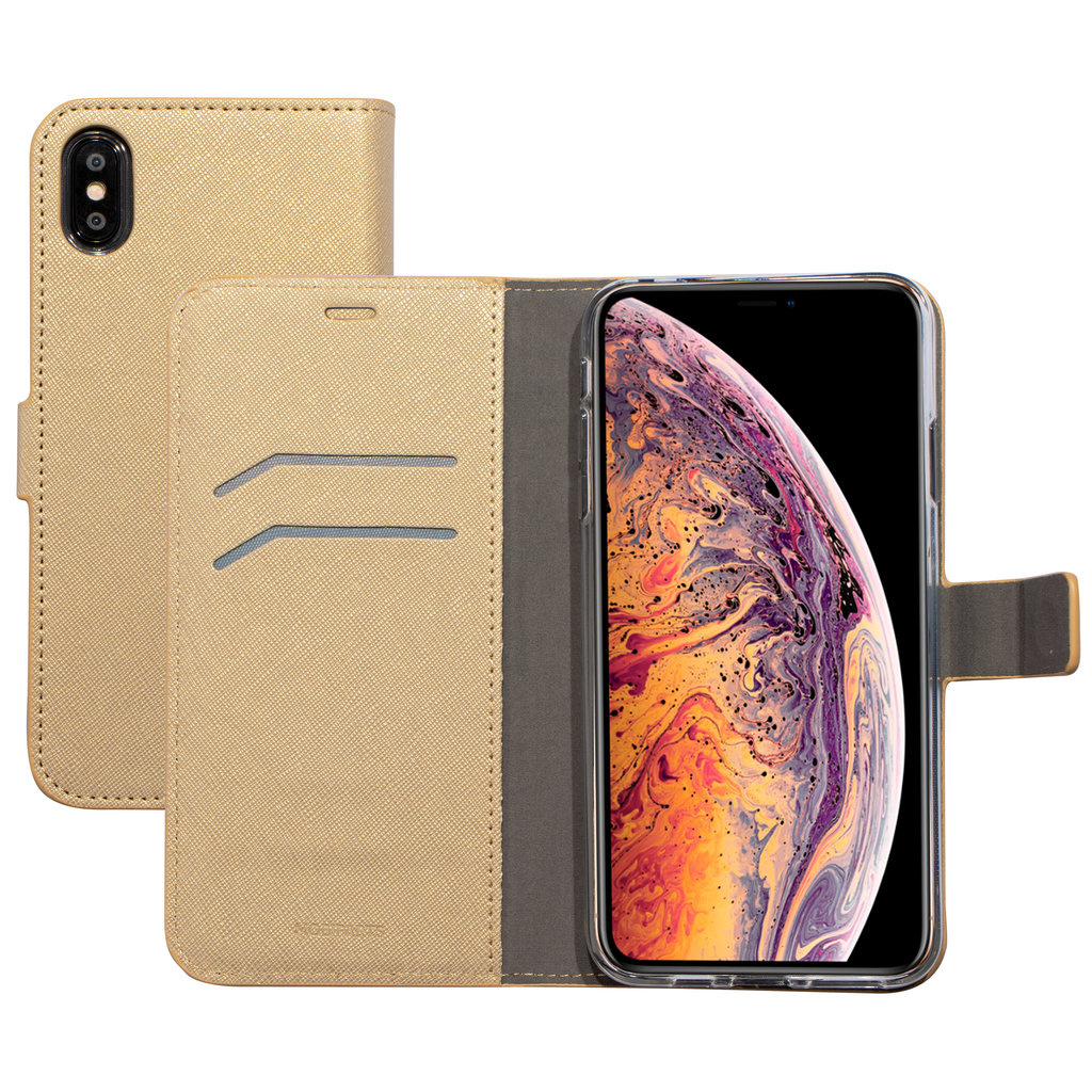 Mobiparts Mobiparts Saffiano Wallet Case Apple iPhone XS Max Gold