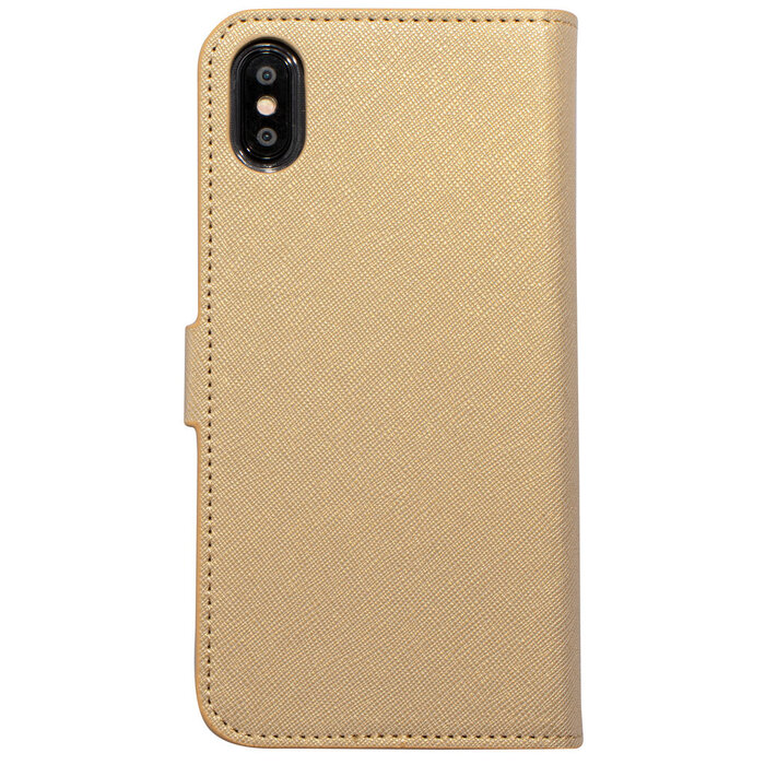 Mobiparts Mobiparts Saffiano Wallet Case voor Apple iPhone XS Max - Goud