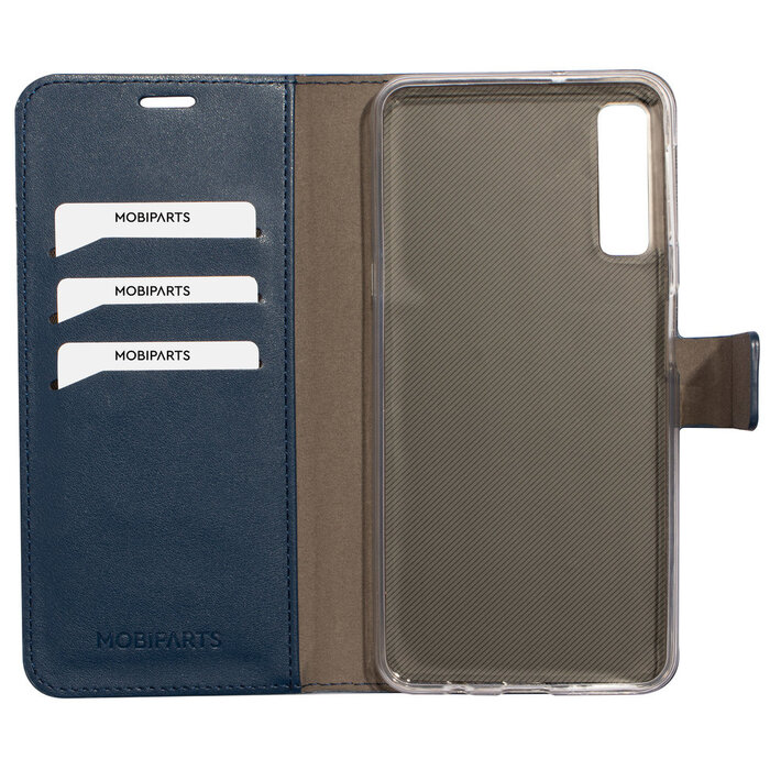 Mobiparts Mobiparts Classic Wallet Case voor Samsung Galaxy A7 (2018) - Hoesje met Pasjeshouder - Blauw