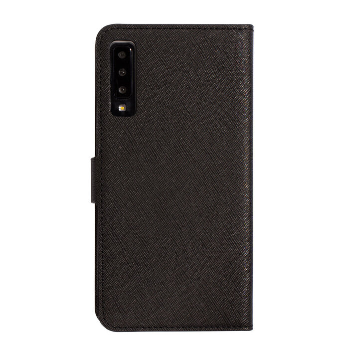 Mobiparts Mobiparts Saffiano Wallet Case voor Samsung Galaxy A7 (2018) - Hoesje met Kaarthouder - Zwart