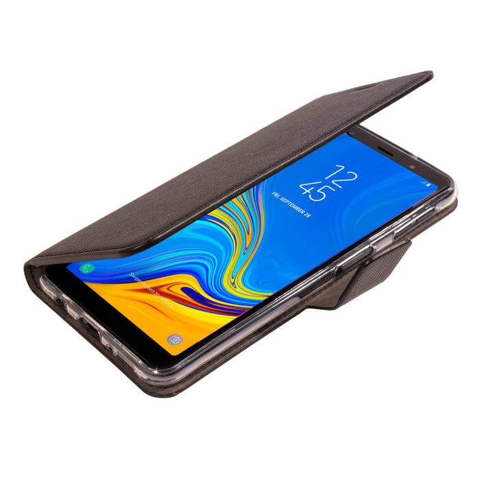 Mobiparts Mobiparts Saffiano Wallet Case voor Samsung Galaxy A7 (2018) - Hoesje met Kaarthouder - Zwart