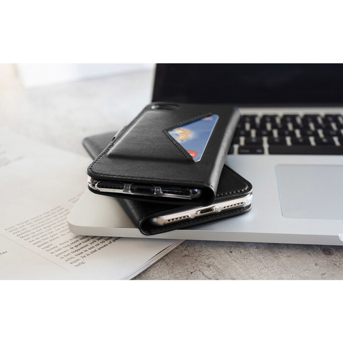 Mobiparts Mobiparts Classic Wallet Case voor Samsung Galaxy A9 (2018) - Zwart - Met pasjeshouder en standaard