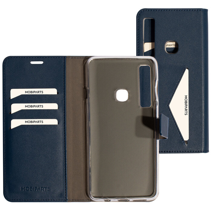 Mobiparts Mobiparts Classic Wallet Case voor Samsung Galaxy A9 (2018) - Hoesje met Pasjeshouder - Blauw