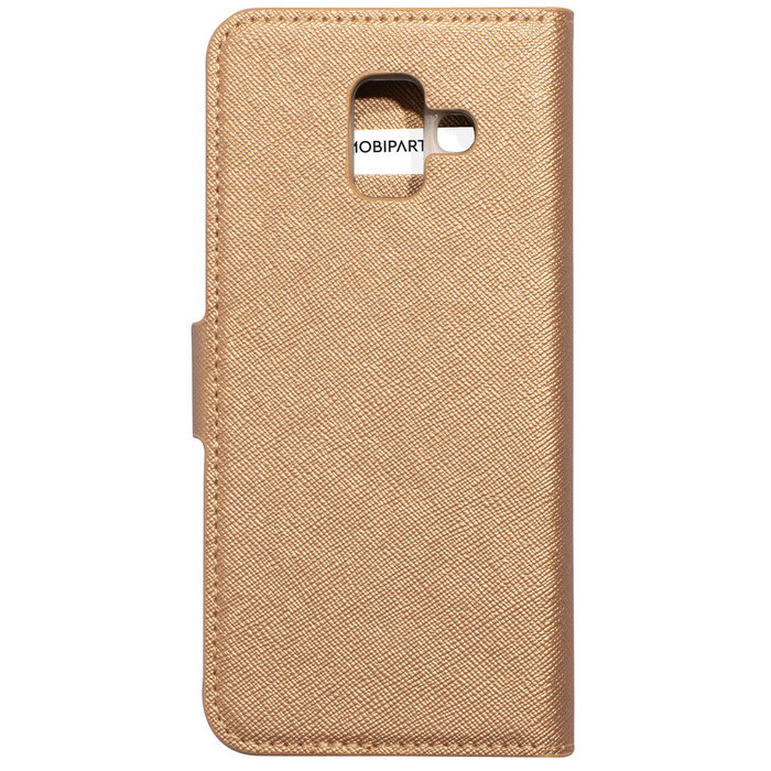 Mobiparts Mobiparts Saffiano Wallet Case voor Samsung Galaxy A6 (2018) - Book Case met Pasjeshouder - Koper