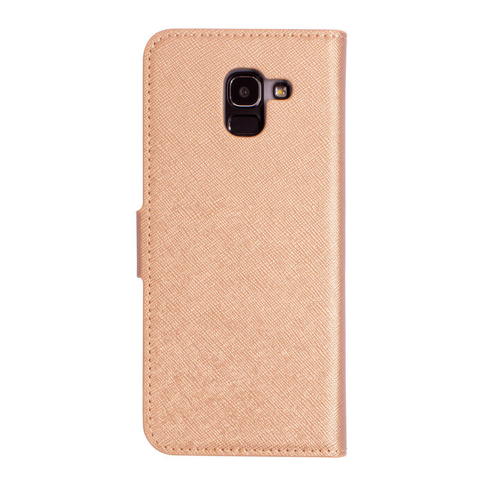 Mobiparts Mobiparts Saffiano Wallet Case voor Samsung Galaxy J6 (2018) - Koper - Bookcase met pashouder