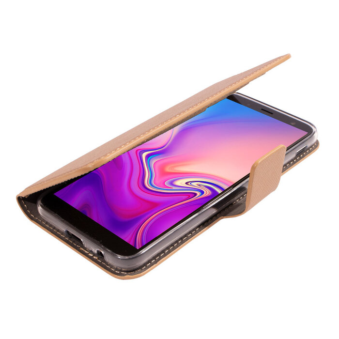Mobiparts Mobiparts Saffiano Wallet Case voor Samsung Galaxy J6 (2018) - Koper - Bookcase met pashouder