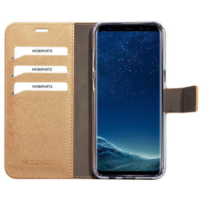 Mobiparts Mobiparts Saffiano Wallet Case voor Samsung Galaxy S8 - Koper - Portemonnee Hoesje