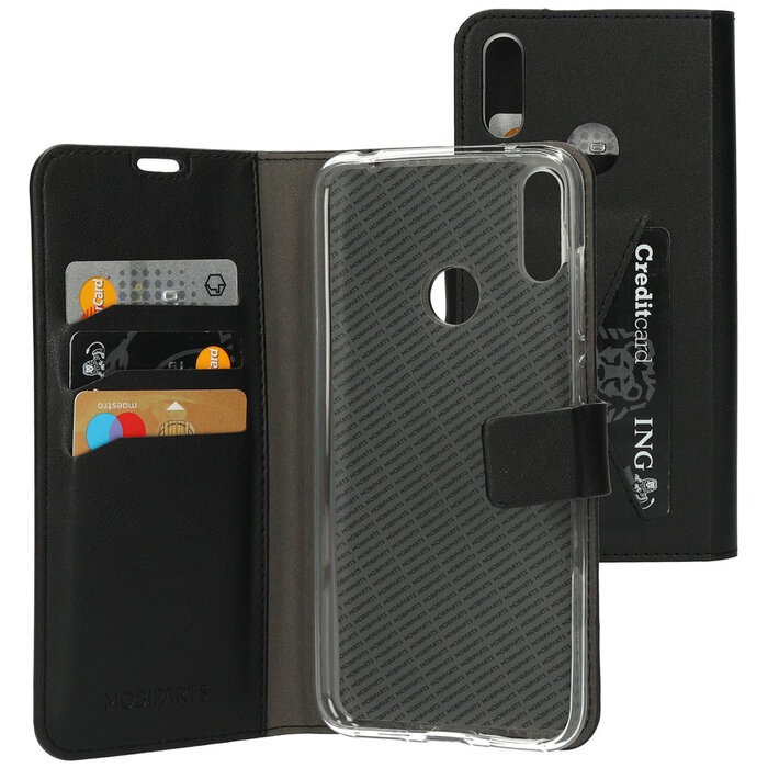 Mobiparts Mobiparts Classic Wallet Case voor Huawei Y7 (2019) - Portemonnee Hoesje Zwart