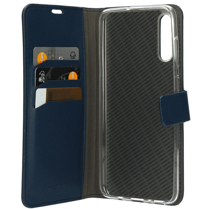 Mobiparts Mobiparts Classic Wallet Case voor Samsung Galaxy A70 - Blauw - Portemonneehoes met pasjeshouder