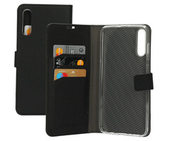 Mobiparts Mobiparts Saffiano Wallet Case voor Samsung Galaxy A70 - Zwart