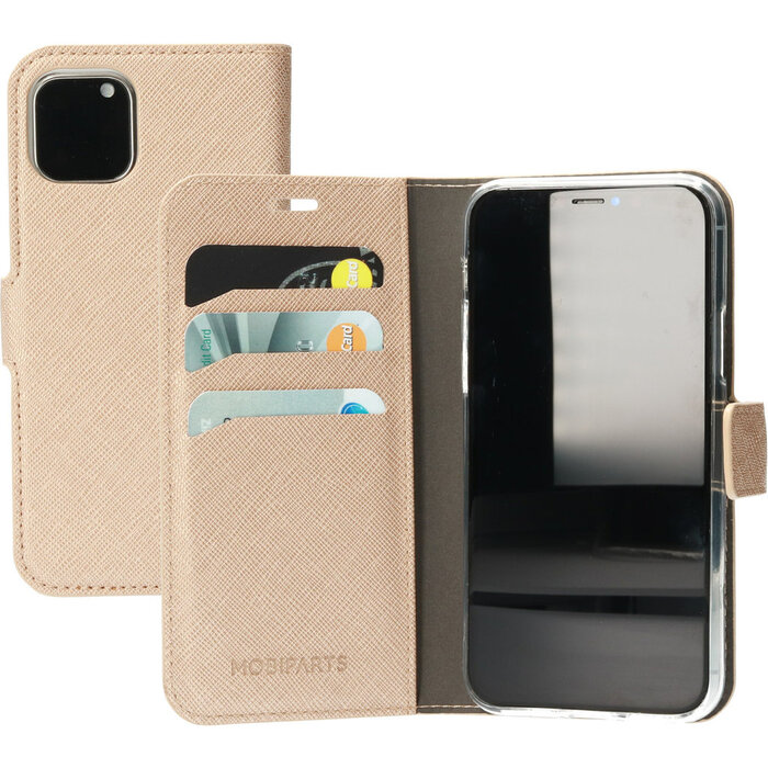 Mobiparts Mobiparts Saffiano Wallet Case voor Apple iPhone 11 Pro - Koper - Bookcase met pashouder