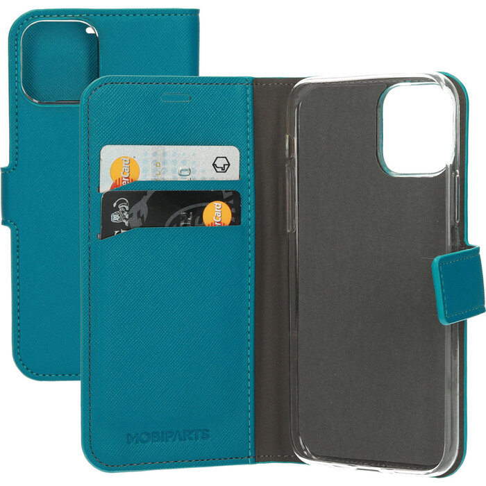 Mobiparts Mobiparts Saffiano Wallet Case Apple iPhone 11 Pro Turquoise