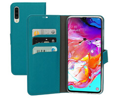 Mobiparts Mobiparts Saffiano Wallet Case voor Samsung Galaxy A70 - Turquoise