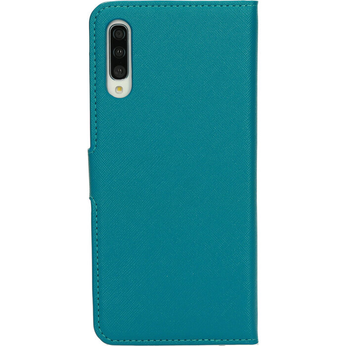 Mobiparts Mobiparts Saffiano Wallet Case voor Samsung Galaxy A70 - Hoesje met pasjeshouder - Turquoise