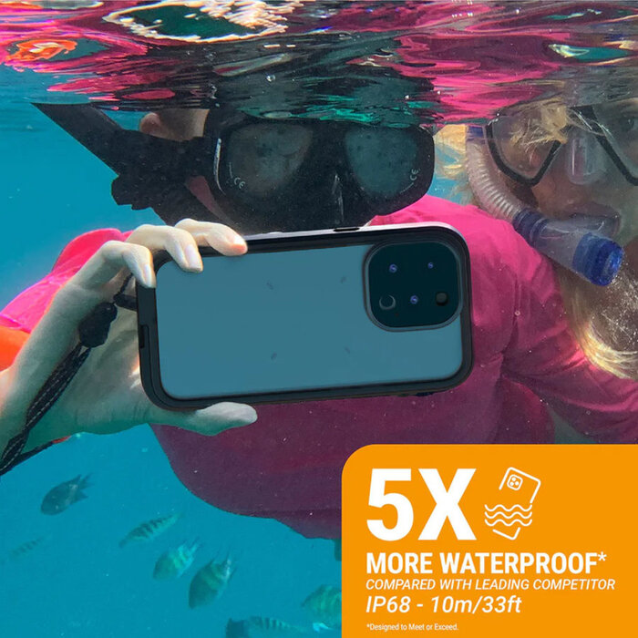 Catalyst Catalyst Total Protection Case voor iPhone 14 - Waterdicht en Schokbestendig - Stealth Black