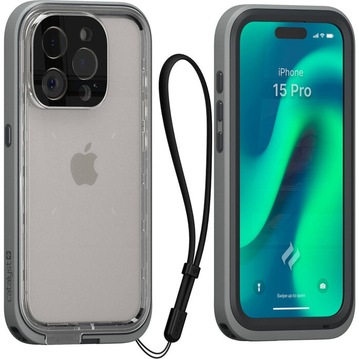 Catalyst Catalyst Total Protection Case voor Apple iPhone 15 Pro - Waterdicht - Titanium Grey