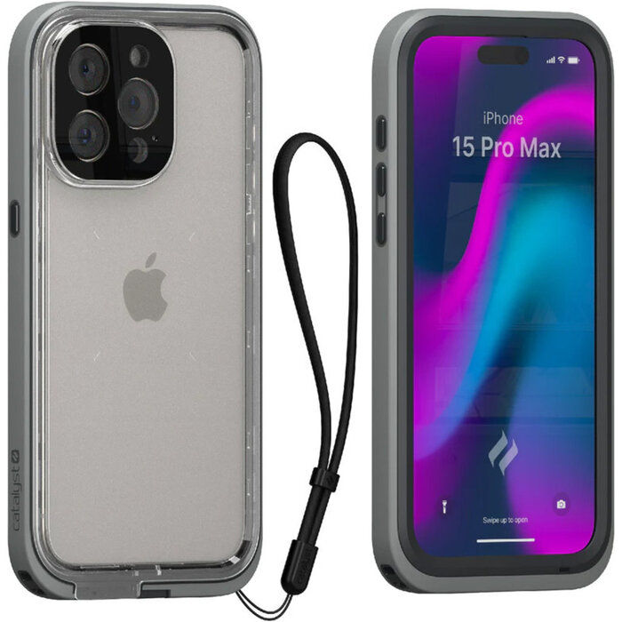 Catalyst Catalyst Total Protection Case voor iPhone 15 Pro Max - Waterdicht - Titanium Grey
