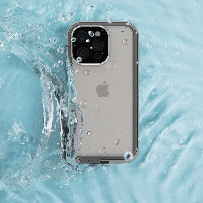 Catalyst Catalyst Total Protection Case voor iPhone 15 Pro Max - Waterdicht - Titanium Grey