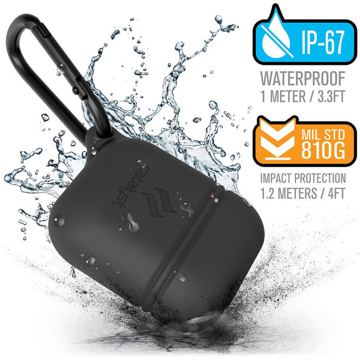Catalyst Catalyst Waterproof Case voor Apple AirPods 1 & 2 - Slate Grey - Val- en Waterbestendig