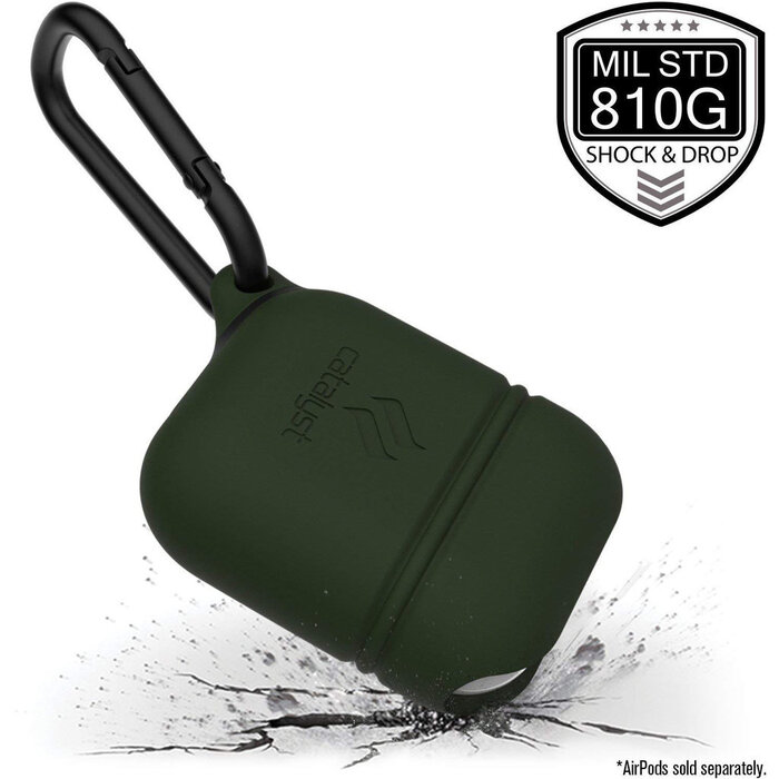 Catalyst Catalyst Waterproof Case voor Apple AirPods 1 & 2 - Army Green - IP67 Valbestendig
