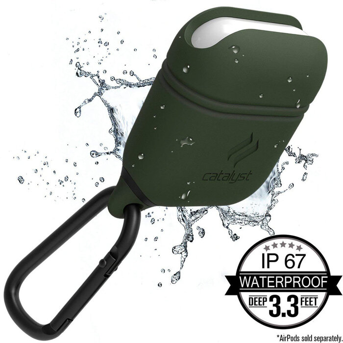 Catalyst Catalyst Waterproof Case voor Apple AirPods 1 & 2 - Army Green - IP67 Valbestendig