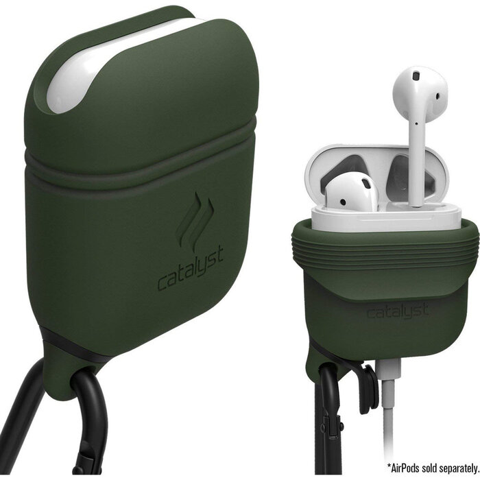 Catalyst Catalyst Waterproof Case voor Apple AirPods 1 & 2 - Army Green - IP67 Valbestendig
