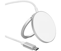 Mobiparts Mobiparts 25W MagSafe Draadloze Oplader met Standaard - Wit
