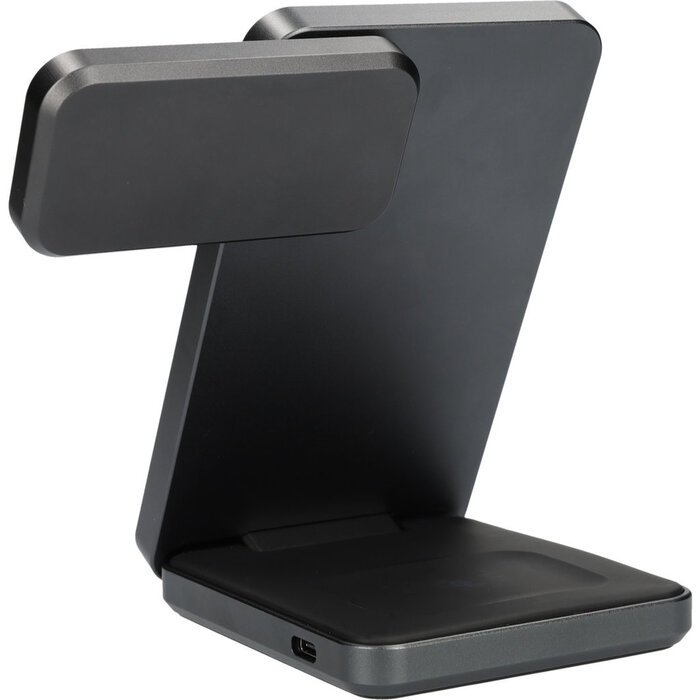 Mobiparts Mobiparts Foldable 3-in-1 Draadloze Oplader 15W - MagSafe Geschikt - Zwart