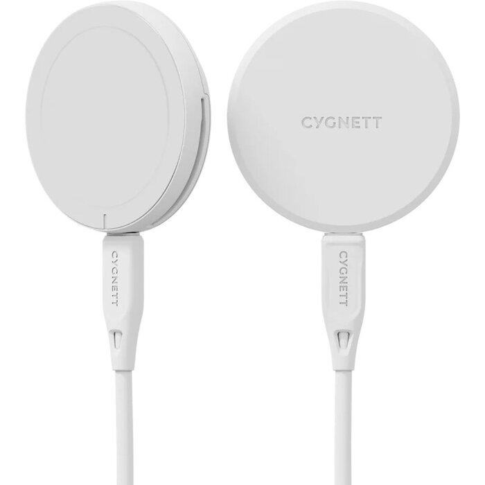 Cygnett Cygnett Qi2 Chargepuck MagSafe Draadloze Snellader 15W - Wit