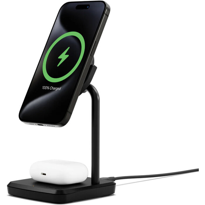 Cygnett Cygnett Qi2 2-in-1 Magnetisch Oplaadstation voor iPhone en AirPods - Zwart