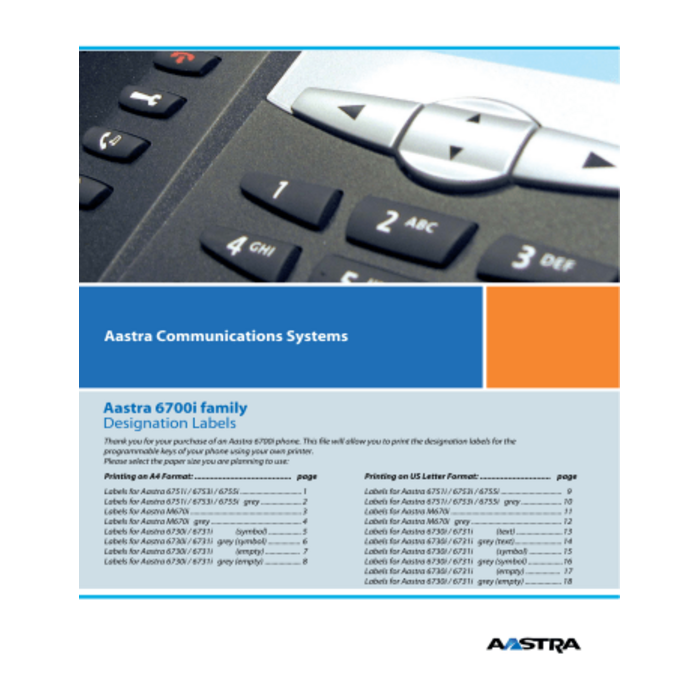 Mitel Mitel M680i Uitbreidingsmodule met Papieren Labels (80C00010AAA-A)