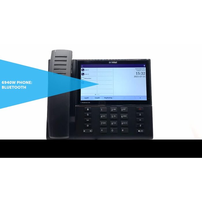 Mitel Mitel 6940w Zakelijke IP-Telefoon (50009437) met Ingebouwde Wi-Fi & Bluetooth
