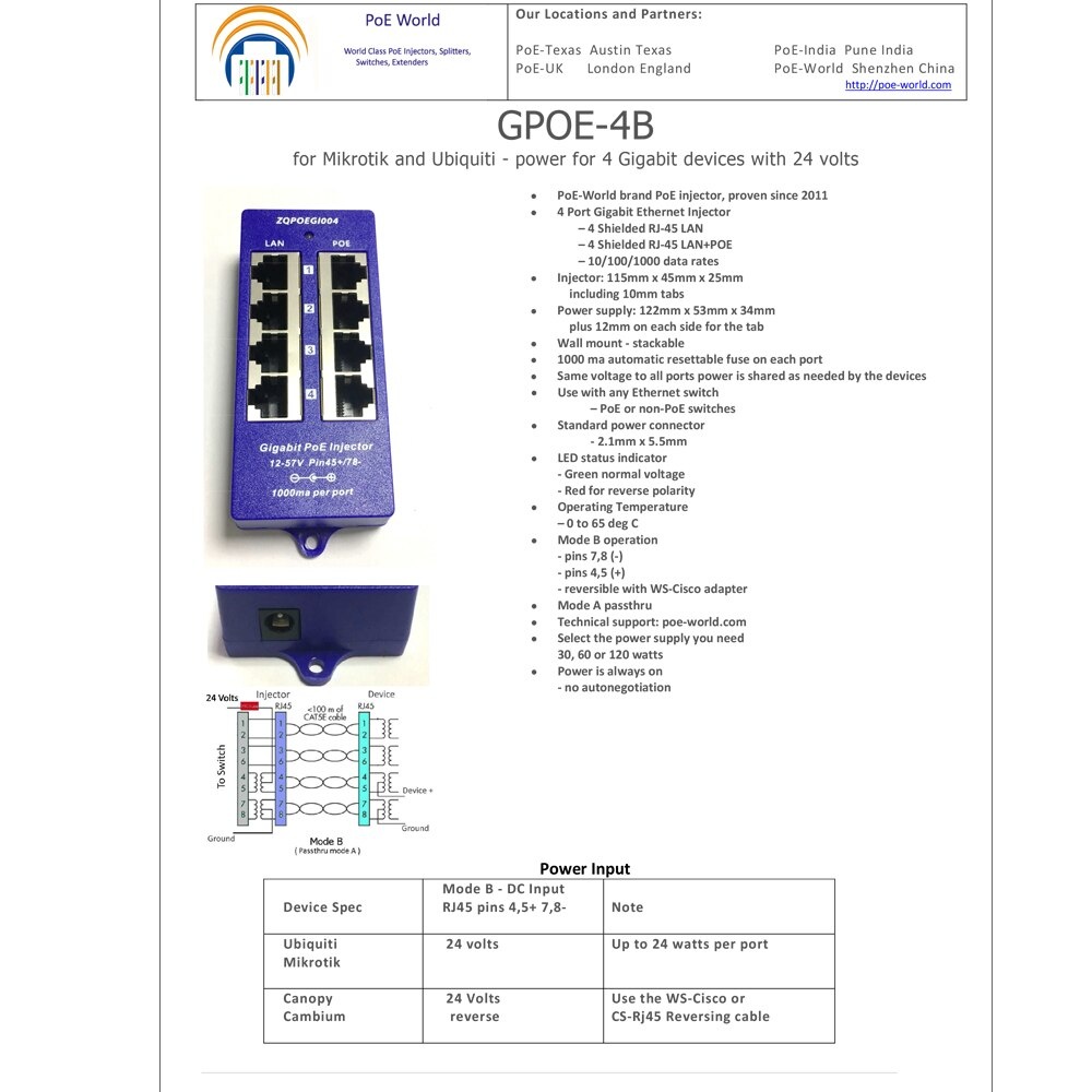 Mitel Mitel 802.3af PoE Power Injector Adapter (50008342)