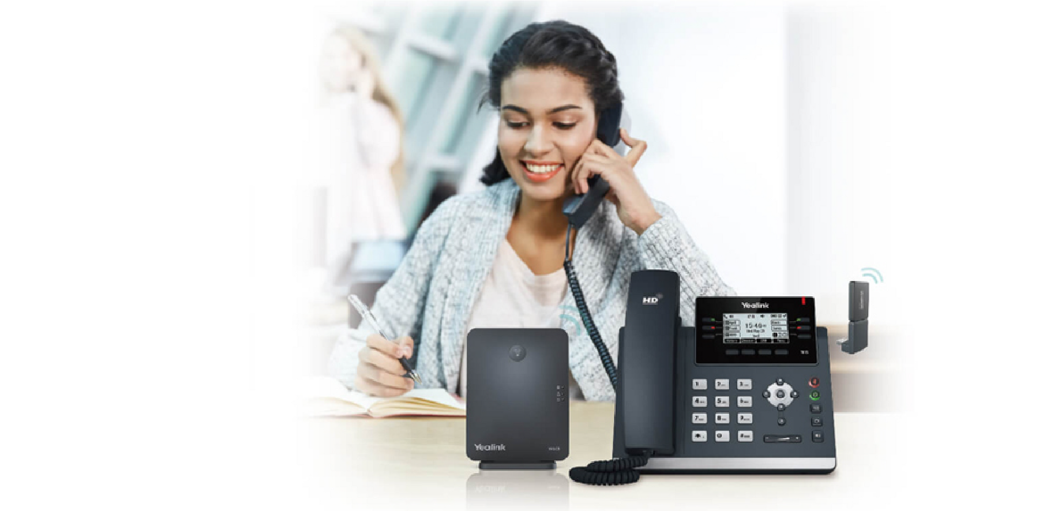 Yealink Yealink WHD642UC Draadloze Duo Headset - DECT & Bluetooth - Ruisonderdrukking