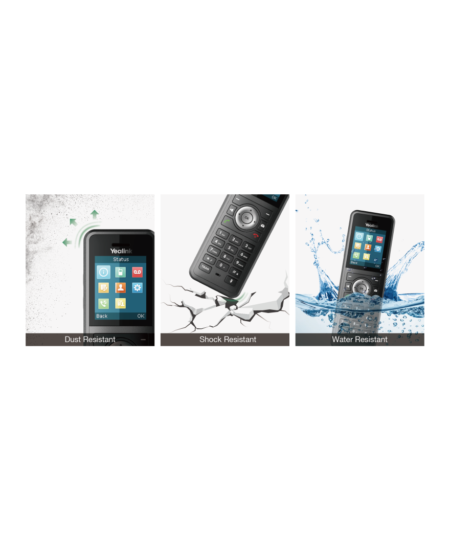 Yealink Yealink W59R PRO Ruggedized DECT-handset met Bluetooth