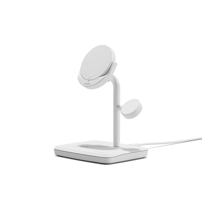 Cygnett Cygnett Qi2 2-in-1 Magnetisch Oplaadstation voor iPhone & AirPods - 15W - Wit