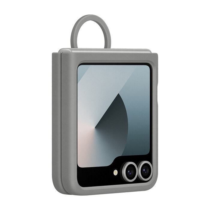 Samsung Origineel Samsung Galaxy Z Flip 6 Siliconen Cover met Ring - Grijs