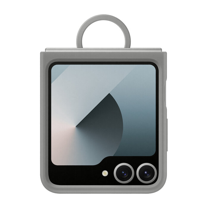 Samsung Origineel Samsung Galaxy Z Flip 6 Siliconen Cover met Ring - Grijs