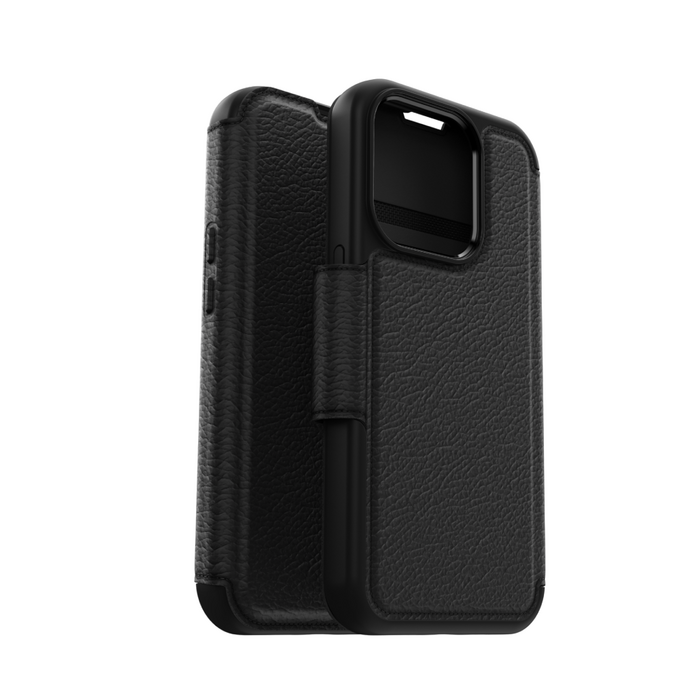 Otterbox OtterBox Strada Series Lederen Wallet Case voor Apple iPhone 15 Pro - Shadow Black