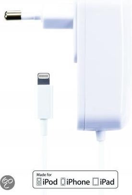 Gecko Gecko Thuislader met Vaste Lightning Kabel - 2.1A - 1.5m - Zwart