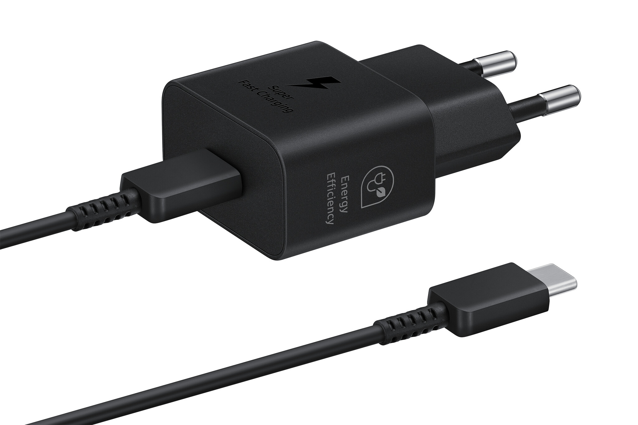 Samsung Originele Samsung 25W GaN USB-C Snellader met Kabel - Zwart (EP-T2510)