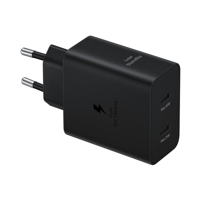 Samsung Originele Samsung Duo Power Adapter 50W met USB-C Kabel - Zwart
